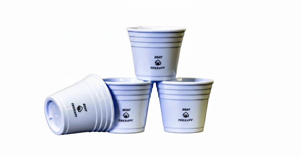 White Party Cup Shot Glass (2 Oz.) Set of 4